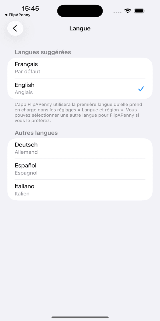 Choose your preferred language